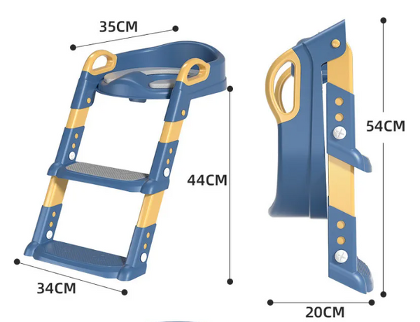 2-in-1 Toddler Toilet Trainer with Foldable Stool