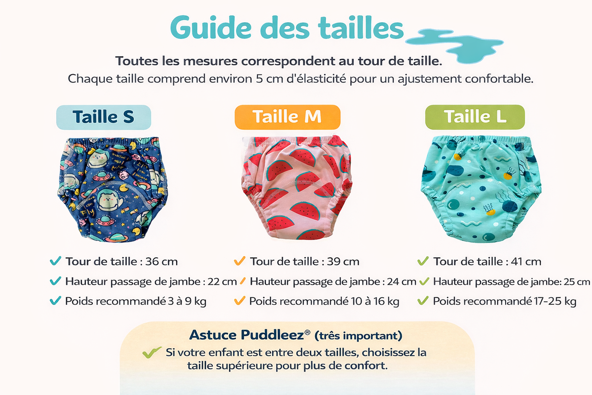 guide des tailles puddleez